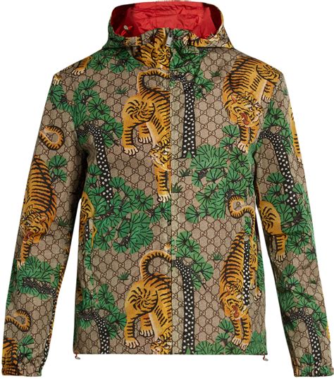 gucci jas heren tijger|gucci hooded jacket.